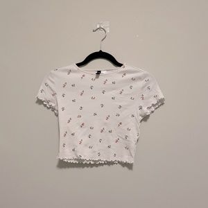 H&M Cropped Floral Top